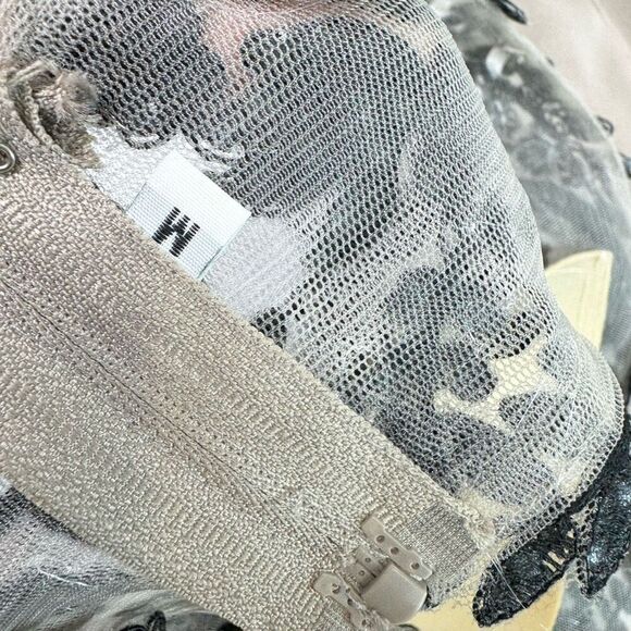 Dancing Queen Skirt & Top Womens Medium Tan Solid Maxi A-Line Crop Top Elegant - Picture 11 of 13